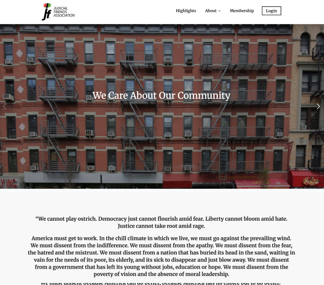 Judicial Friends Association Website