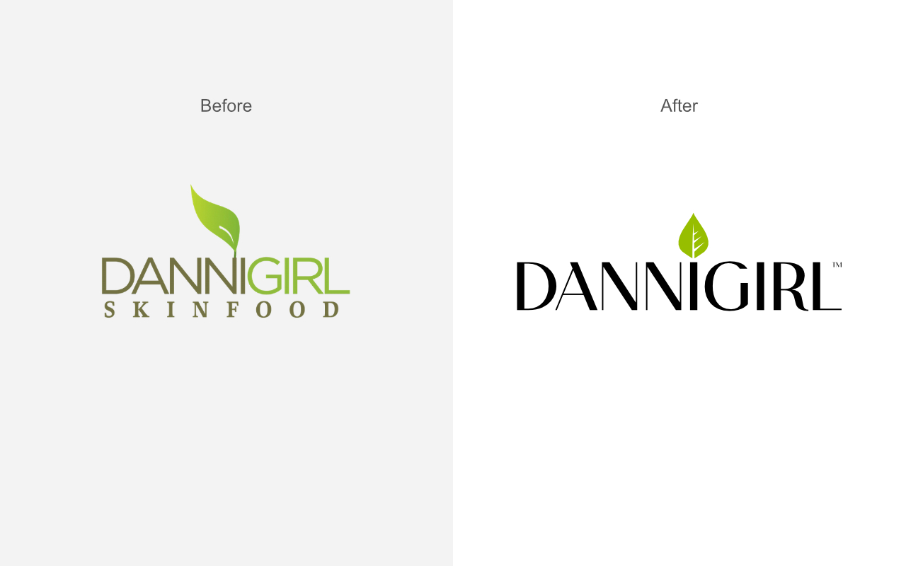 Dannigirl Logo - Before and After